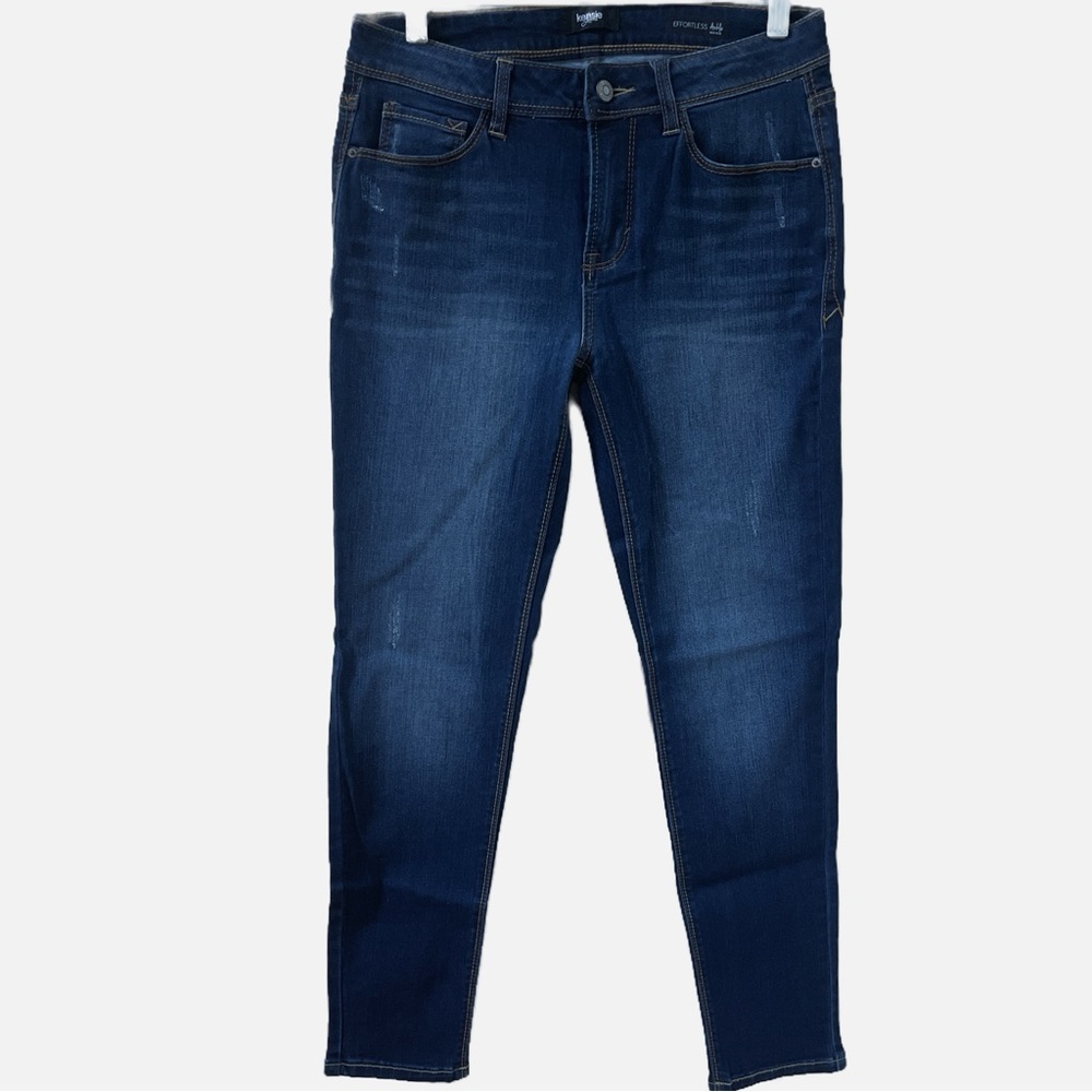 Kensie Effortless Mid Rise Jeans in Deep Blue Size 6 28